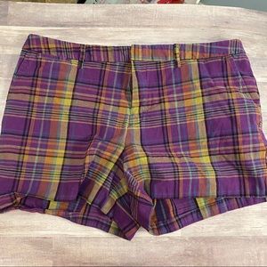 Purple Plaid Shorts